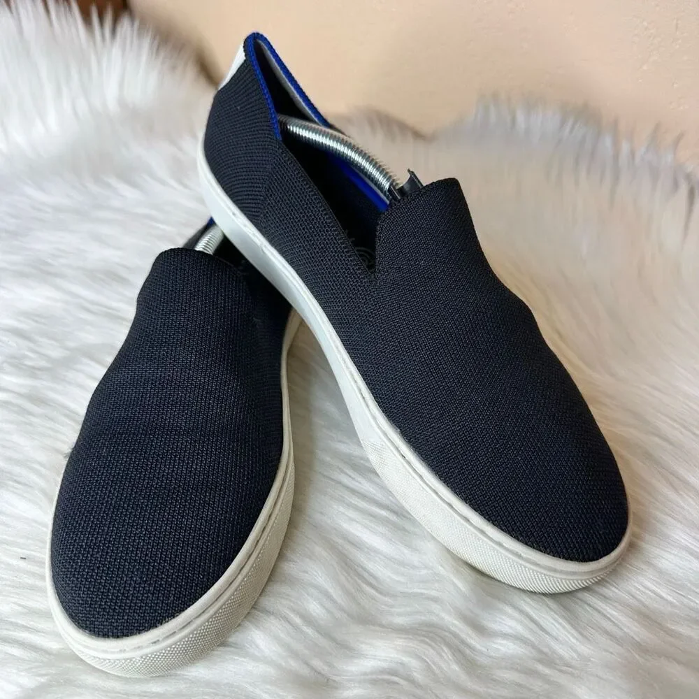 Rothy's The Original Slip On Sneakers Black Size 8